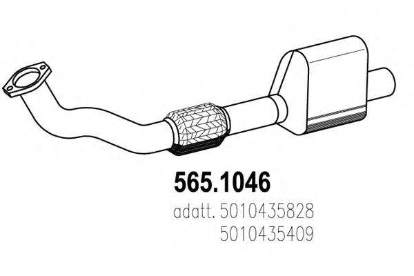 Труба выхлопного газа ASSO 565.1046
