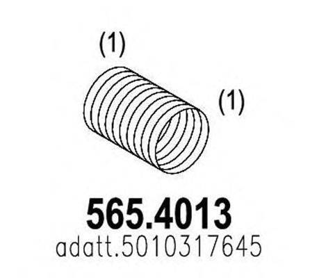 Гофрированная труба, выхлопная система ASSO 565.4013