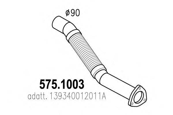 Труба выхлопного газа ASSO 575.1003