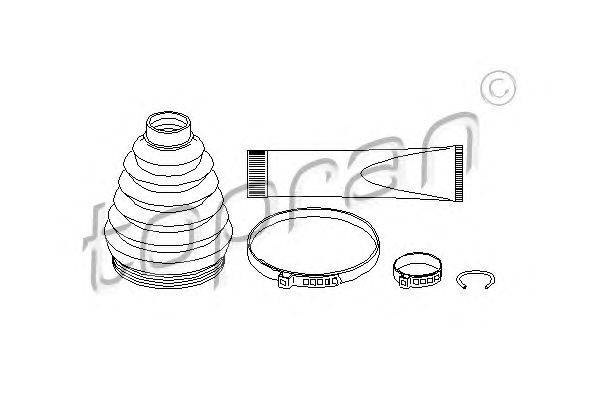Комплект пылника, приводной вал TOPRAN 700 719