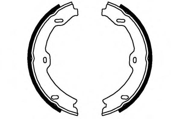Комплект тормозных колодок; Комплект тормозных колодок, стояночная тормозная система E.T.F. 090658