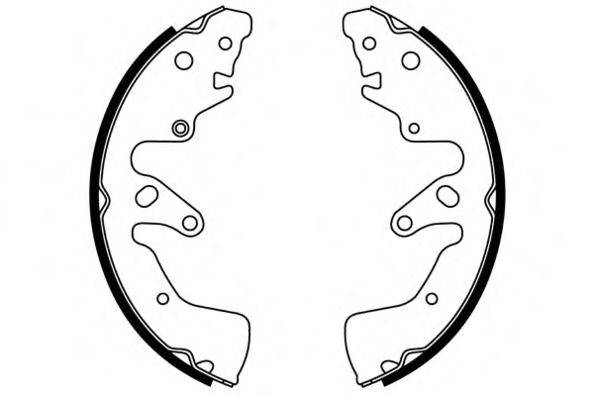 Комплект тормозных колодок; Комплект тормозных колодок, стояночная тормозная система E.T.F. 09-0672