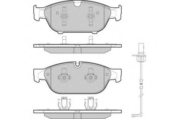 Комплект тормозных колодок, дисковый тормоз E.T.F. 12-1476