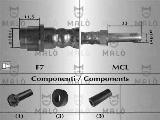 Тормозной шланг MALÒ 80655