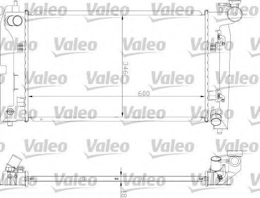 Радиатор, охлаждение двигателя VALEO 734851