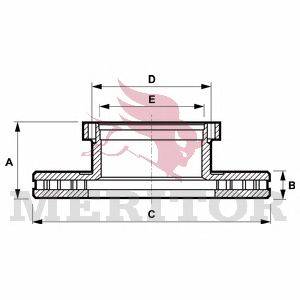 Тормозной диск MERITOR MBR5076