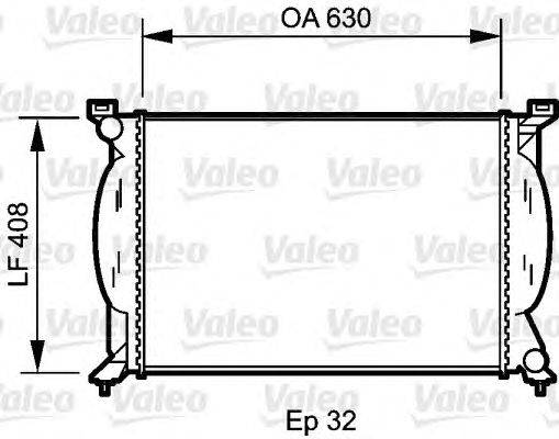 Радиатор, охлаждение двигателя VALEO 734418