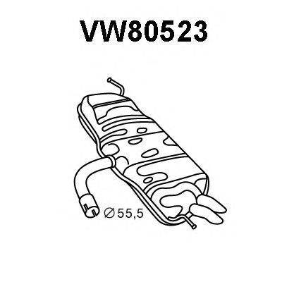 Глушитель выхлопных газов конечный VENEPORTE VW80523