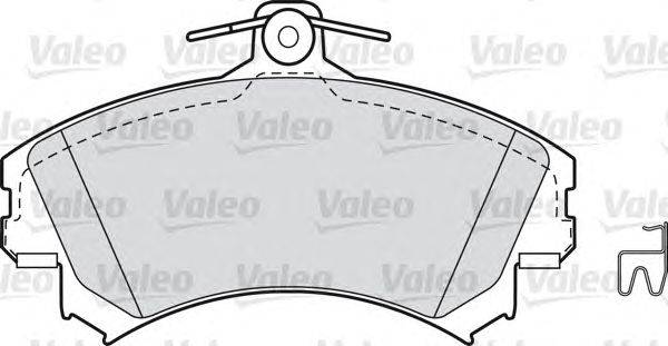 Комплект тормозных колодок, дисковый тормоз VALEO 598493
