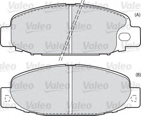 Комплект тормозных колодок, дисковый тормоз VALEO 598588