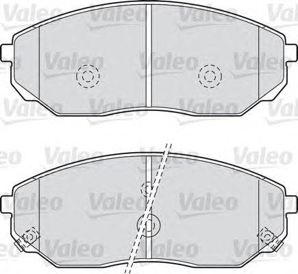 Комплект тормозных колодок, дисковый тормоз VALEO 598654