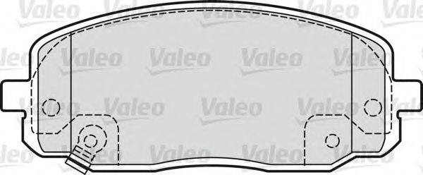 Комплект тормозных колодок, дисковый тормоз VALEO 598707