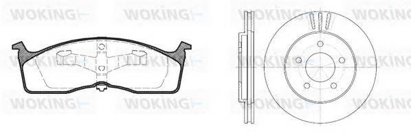 Комплект тормозов, дисковый тормозной механизм WOKING 87103.00
