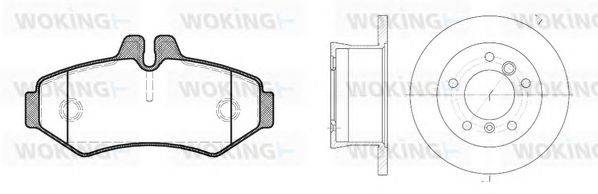 Комплект тормозов, дисковый тормозной механизм WOKING 8633301