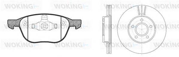 Комплект тормозов, дисковый тормозной механизм WOKING 811823.00