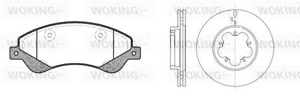 Комплект тормозов, дисковый тормозной механизм WOKING 813513.00