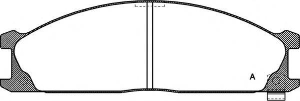 Комплект тормозных колодок, дисковый тормоз OPEN PARTS BPA0236.02