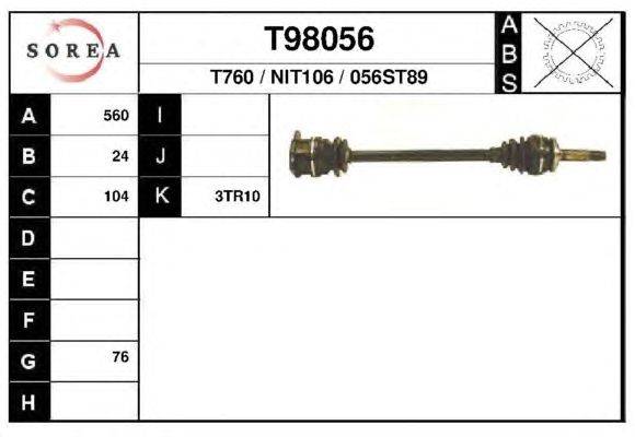 Приводной вал EAI T98056