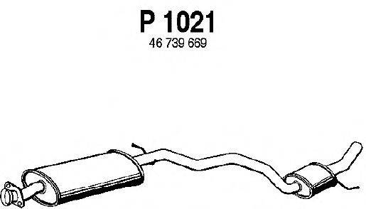 Средний глушитель выхлопных газов FENNO P1021