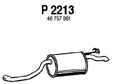 Глушитель выхлопных газов конечный FENNO P2213