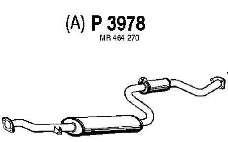 Средний глушитель выхлопных газов FENNO P3978