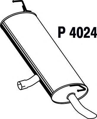 Глушитель выхлопных газов конечный FENNO P4024