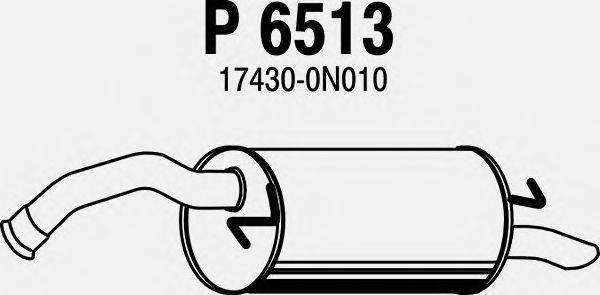 Глушитель выхлопных газов конечный FENNO P6513