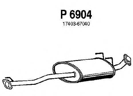 Средний глушитель выхлопных газов FENNO 6904