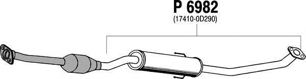 Средний глушитель выхлопных газов FENNO 6982