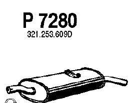Глушитель выхлопных газов конечный FENNO P7280