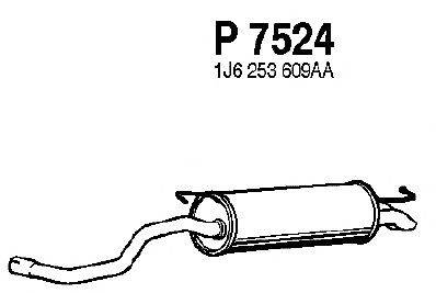 Глушитель выхлопных газов конечный FENNO P7524