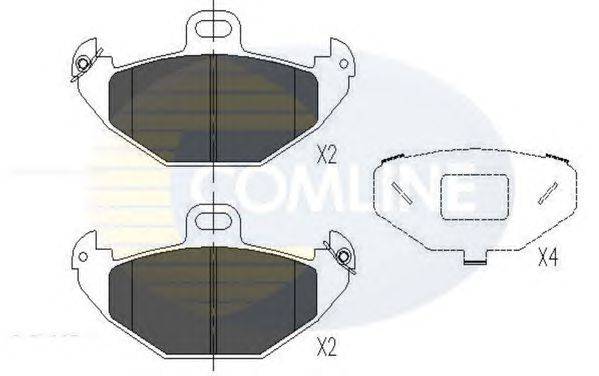 Комплект тормозных колодок, дисковый тормоз COMLINE CBP01020