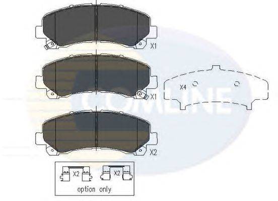Комплект тормозных колодок, дисковый тормоз COMLINE CBP36006