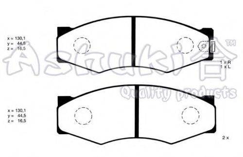 Комплект тормозных колодок, дисковый тормоз ASHUKI N009-10