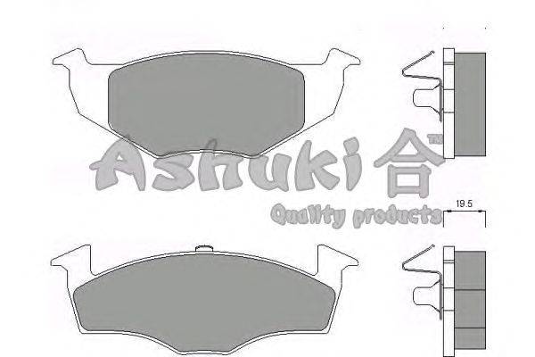 Комплект тормозных колодок, дисковый тормоз ASHUKI QS25-01
