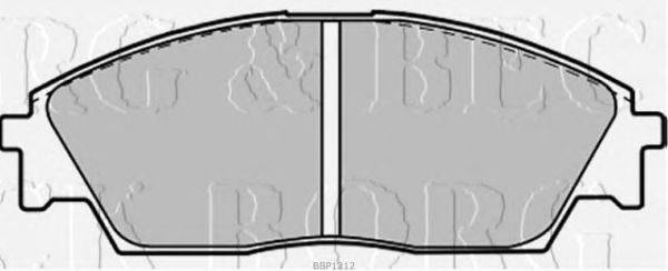 Комплект тормозных колодок, дисковый тормоз BORG & BECK BBP1212