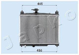 Радиатор, охлаждение двигателя JAPKO RDA153041