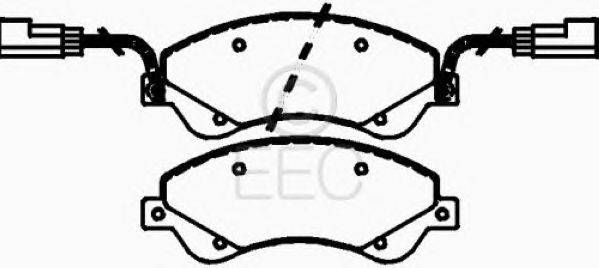 Комплект тормозных колодок, дисковый тормоз EEC BRP1476
