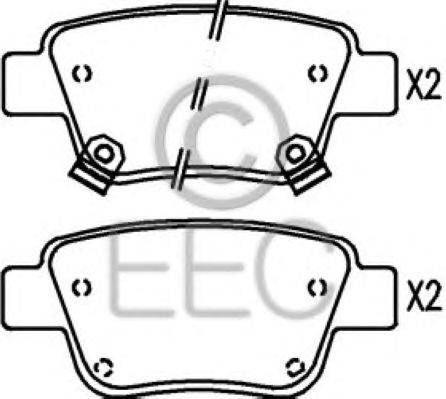 Комплект тормозных колодок, дисковый тормоз EEC BRP1334