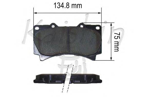 Комплект тормозных колодок, дисковый тормоз KAISHIN D10152