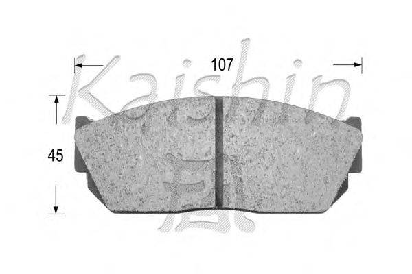 Комплект тормозных колодок, дисковый тормоз KAISHIN D5013