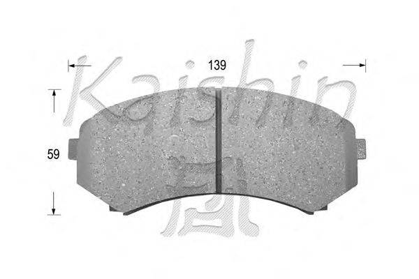 Комплект тормозных колодок, дисковый тормоз KAISHIN D6085