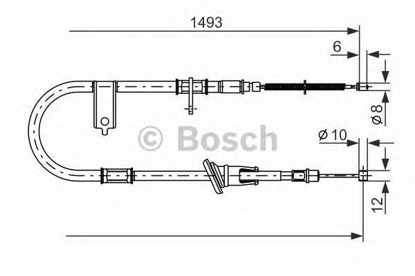 Трос, стояночная тормозная система HERTH+BUSS JAKOPARTS J19058