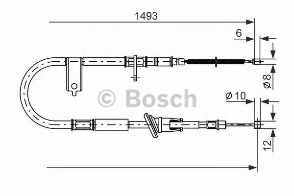 Трос, стояночная тормозная система HERTH+BUSS JAKOPARTS J19087