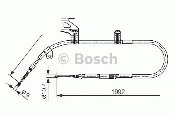 Трос, стояночная тормозная система BOSCH 1 987 477 244