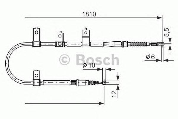 Трос, стояночная тормозная система BOSCH 1987477672