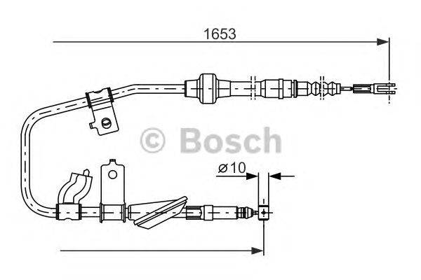 Трос, стояночная тормозная система BOSCH 1987477738