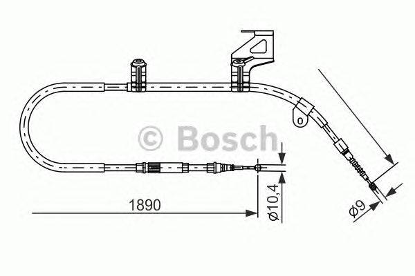 Трос, стояночная тормозная система BOSCH 1 987 477 804