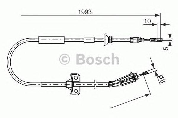 Трос, стояночная тормозная система BOSCH 1 987 477 819