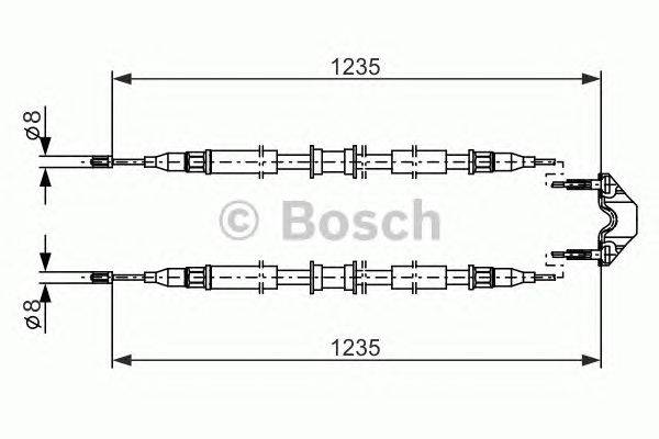 Трос, стояночная тормозная система BOSCH 1 987 477 869